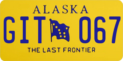 AK license plate GIT067