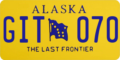 AK license plate GIT070