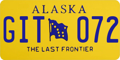 AK license plate GIT072