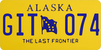 AK license plate GIT074