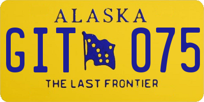 AK license plate GIT075