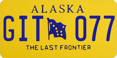 AK license plate GIT077
