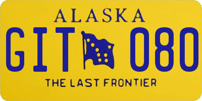 AK license plate GIT080