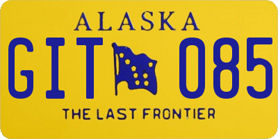 AK license plate GIT085