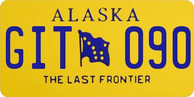 AK license plate GIT090