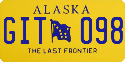 AK license plate GIT098
