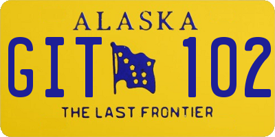 AK license plate GIT102