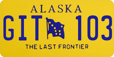 AK license plate GIT103