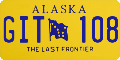 AK license plate GIT108