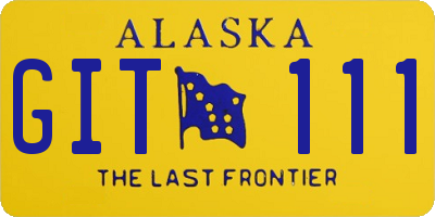 AK license plate GIT111