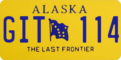 AK license plate GIT114
