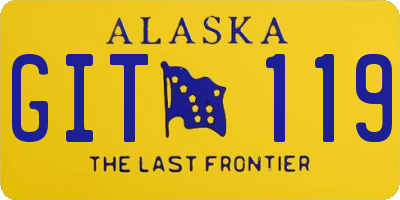 AK license plate GIT119