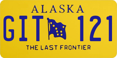 AK license plate GIT121
