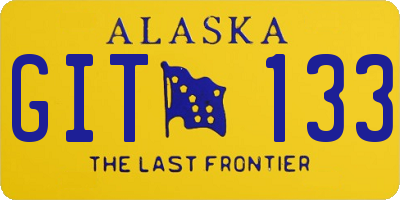 AK license plate GIT133