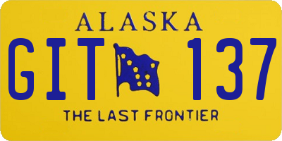 AK license plate GIT137
