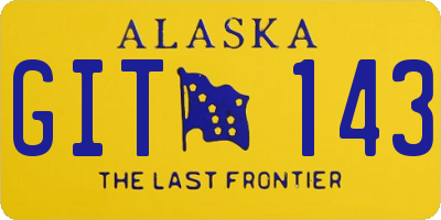 AK license plate GIT143