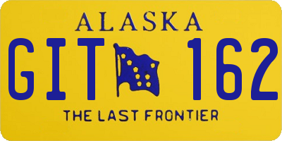 AK license plate GIT162