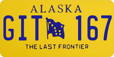 AK license plate GIT167