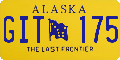 AK license plate GIT175