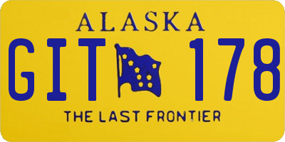 AK license plate GIT178
