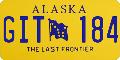 AK license plate GIT184