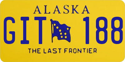 AK license plate GIT188