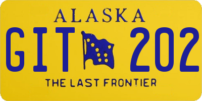 AK license plate GIT202