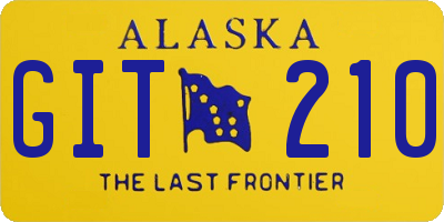 AK license plate GIT210