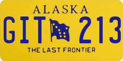 AK license plate GIT213