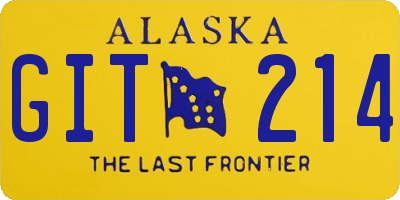AK license plate GIT214