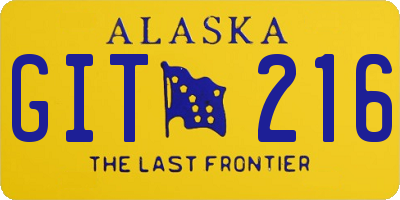 AK license plate GIT216