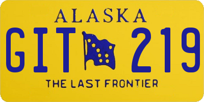 AK license plate GIT219
