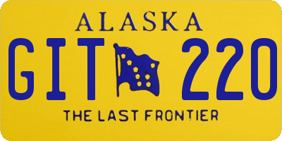 AK license plate GIT220