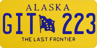 AK license plate GIT223