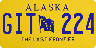 AK license plate GIT224