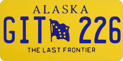 AK license plate GIT226