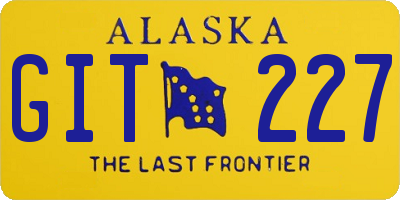 AK license plate GIT227