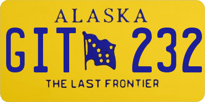AK license plate GIT232