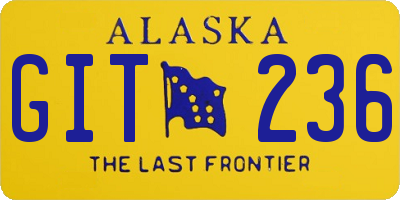 AK license plate GIT236