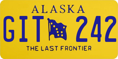 AK license plate GIT242