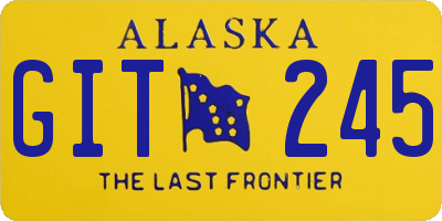 AK license plate GIT245