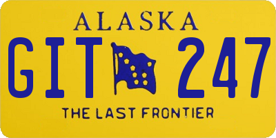 AK license plate GIT247