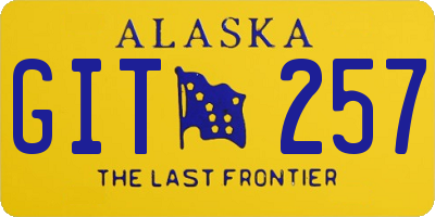 AK license plate GIT257