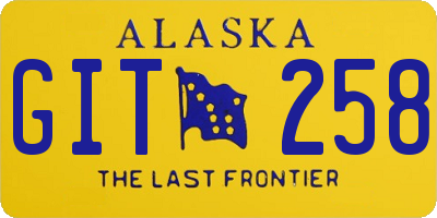 AK license plate GIT258