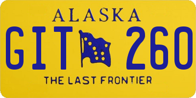 AK license plate GIT260