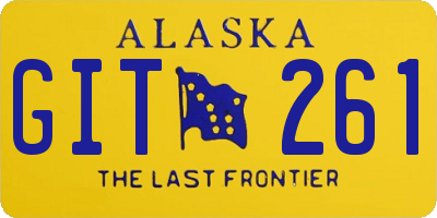 AK license plate GIT261