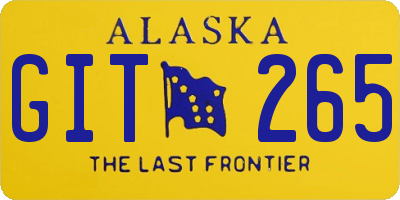 AK license plate GIT265