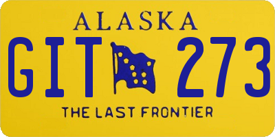 AK license plate GIT273