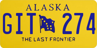 AK license plate GIT274