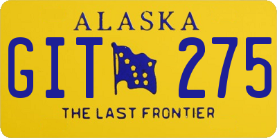 AK license plate GIT275